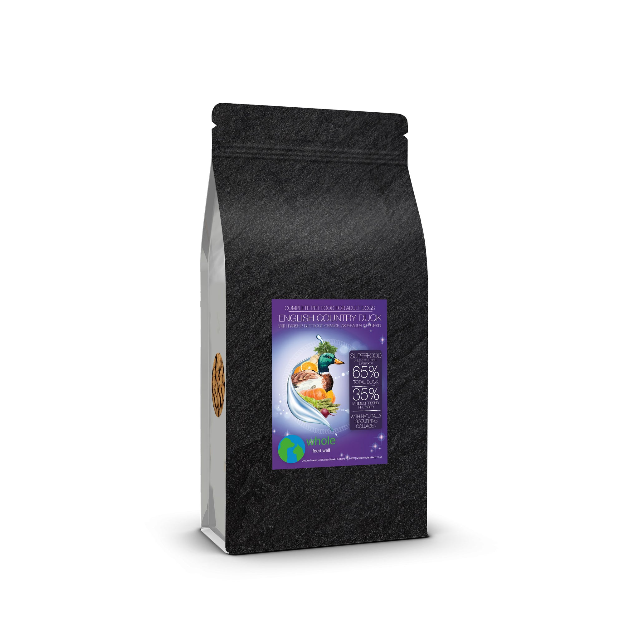 Grain Free Dog Food with 65% Duck and Superfoods