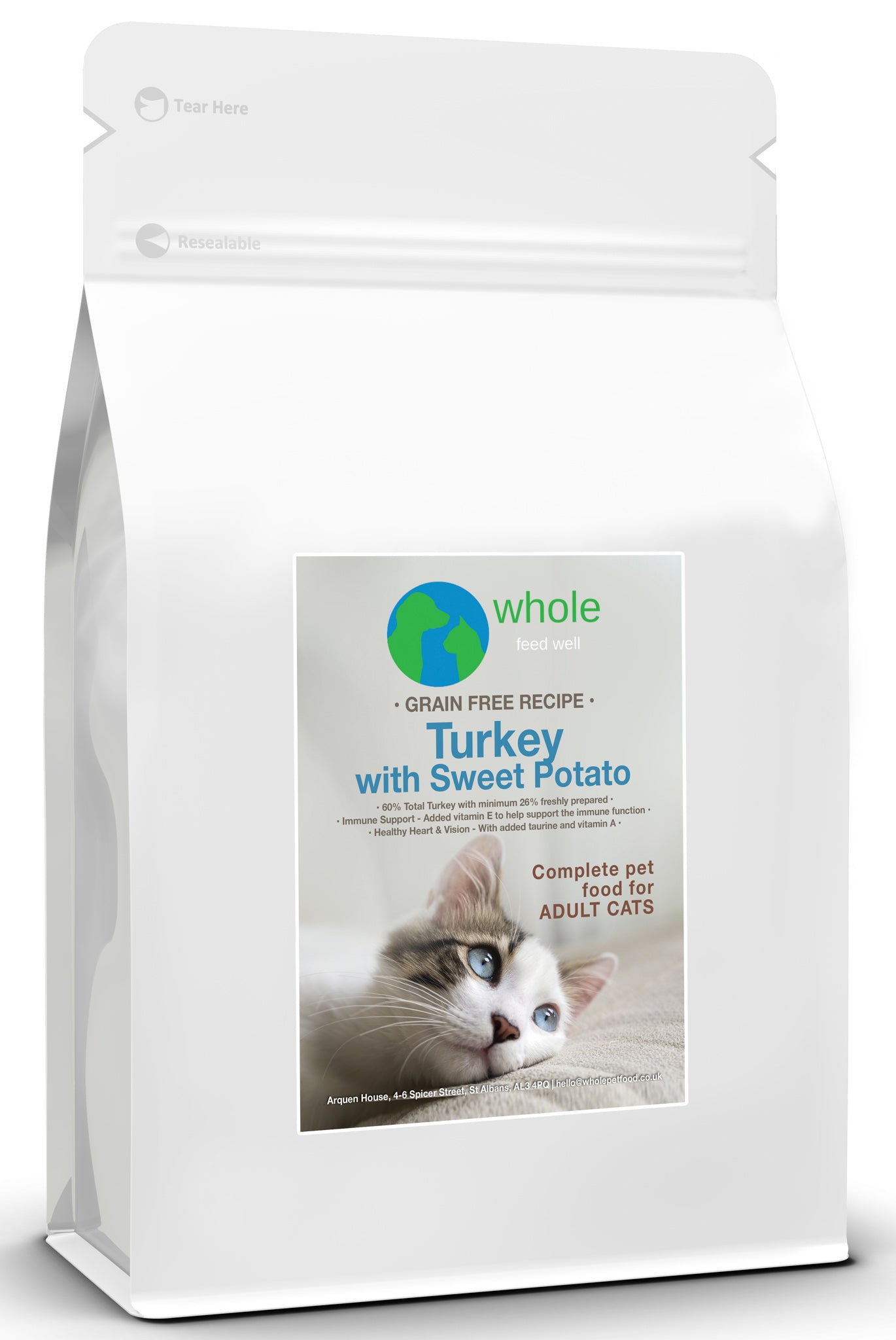 Grain Free Adult Cat Turkey & Sweet Potato