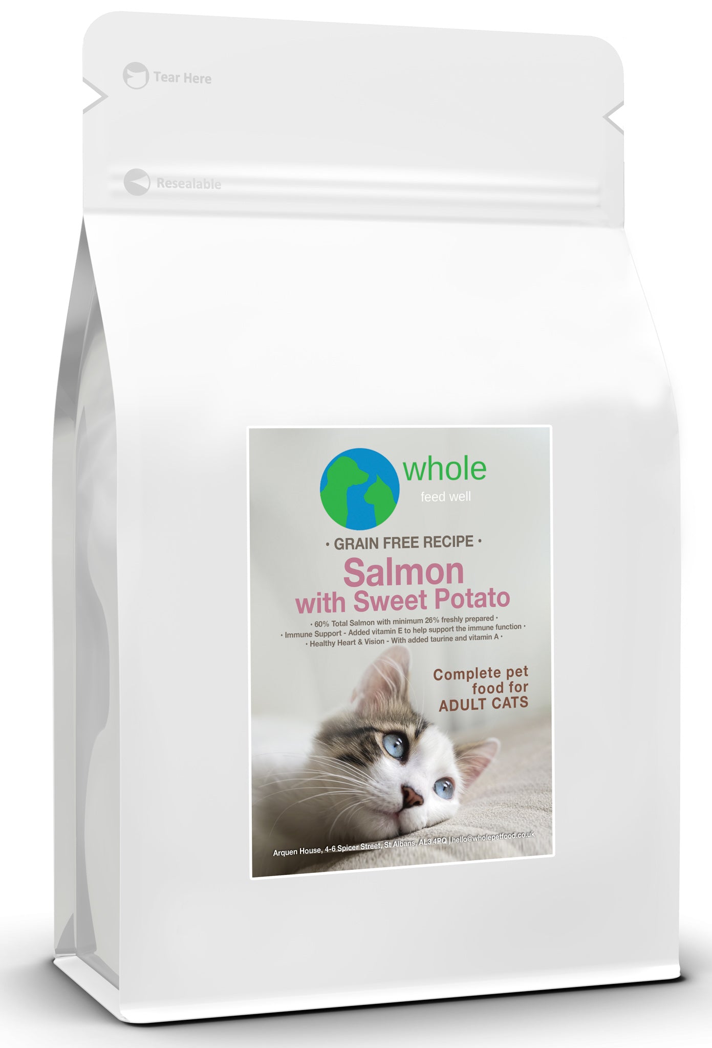 Grain Free Adult Cat Salmon & Sweet Potato